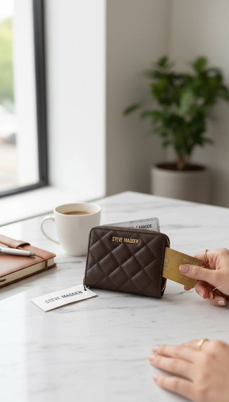 Monedero Pequeño Color Café Stevve Madden
