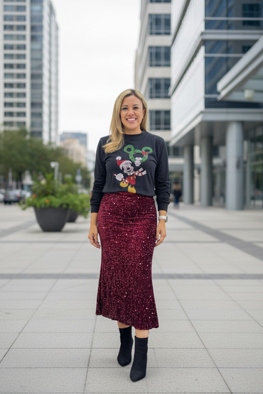 Sudadera Negra Navideña Disney