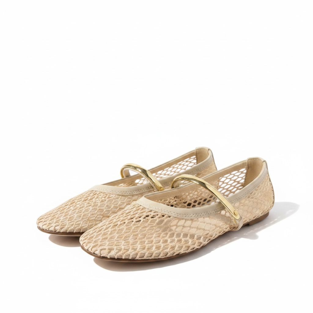 Zapatillas Color Ivory de Malla Completa