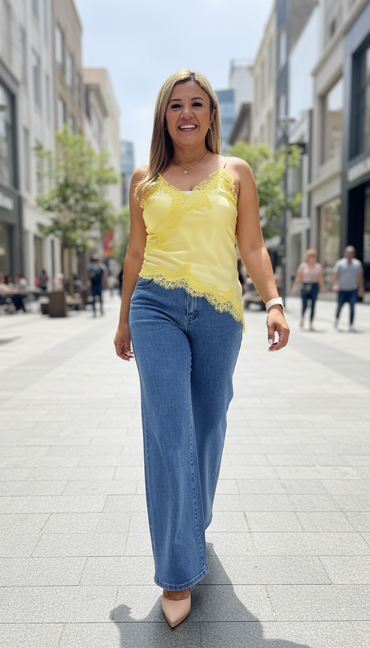 Jeans de Mezclilla Corte Wide Relaxed Straight