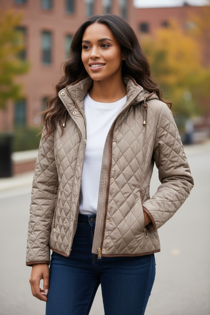 Chamarra Beige Michael Kors