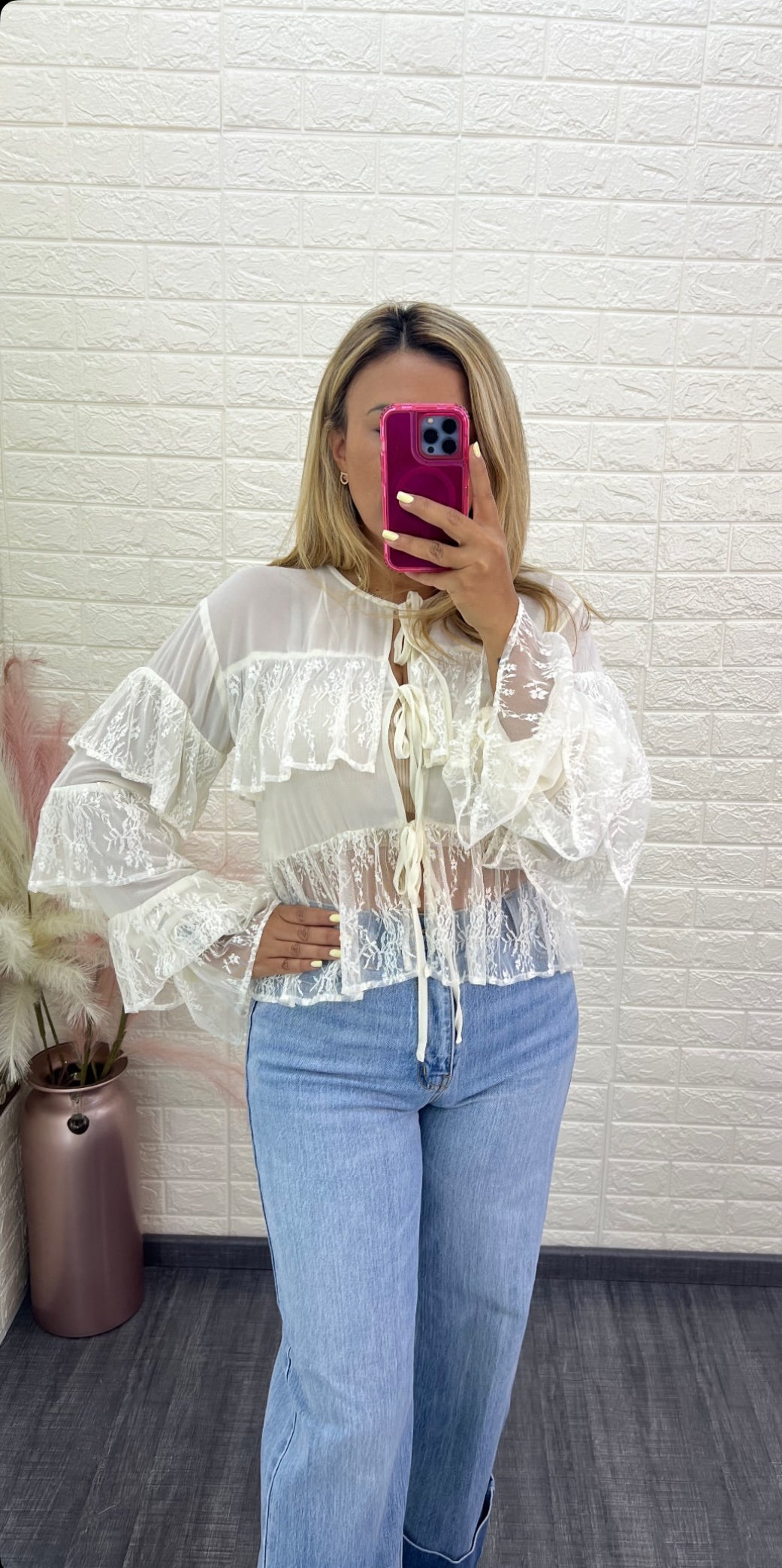 Blusa Color Ivory de Gasa