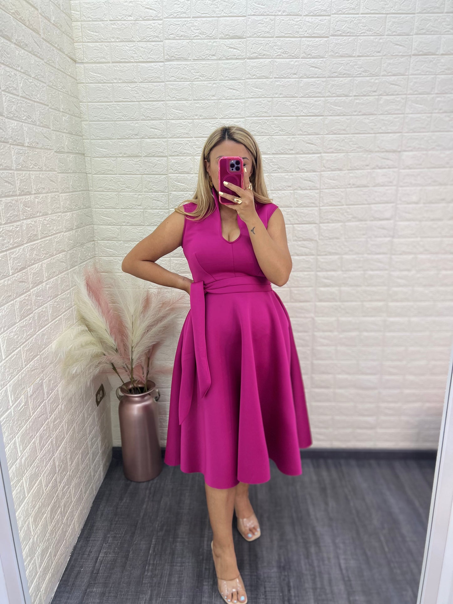 Vestido Color Magenta