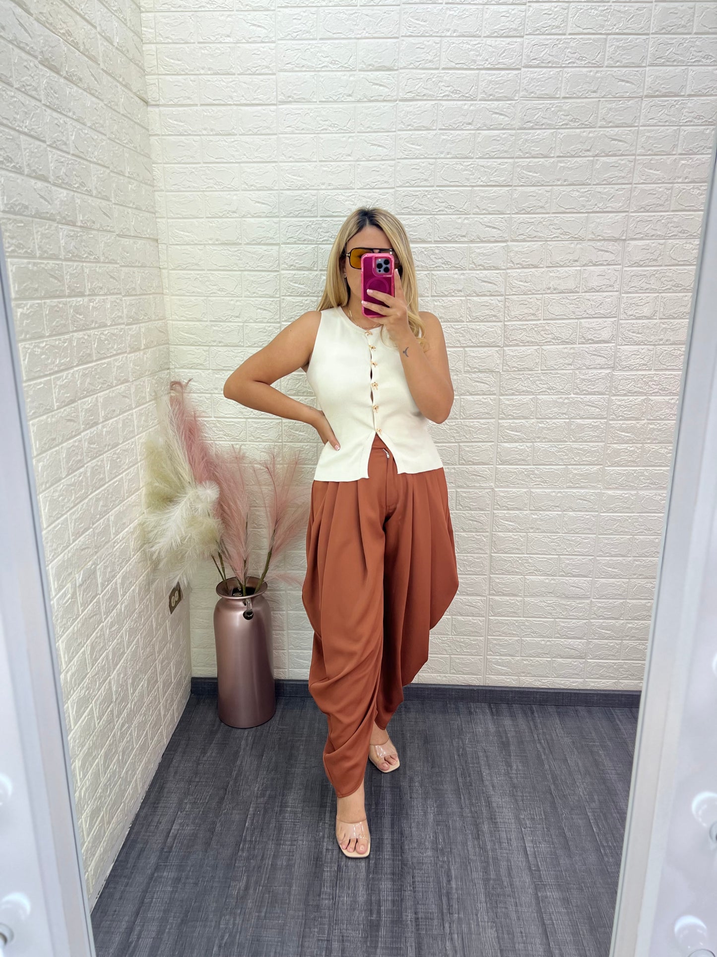 Pantalón Camel Casual Abombado