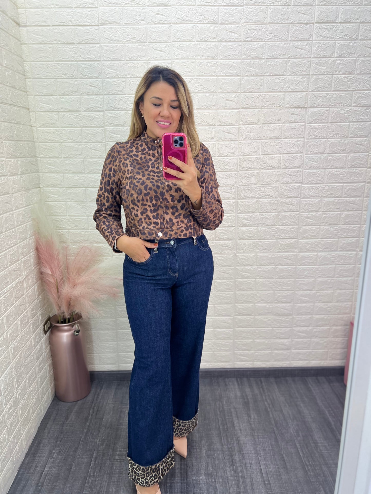 Chaquetín Aterciopelado Estampado Animal Print