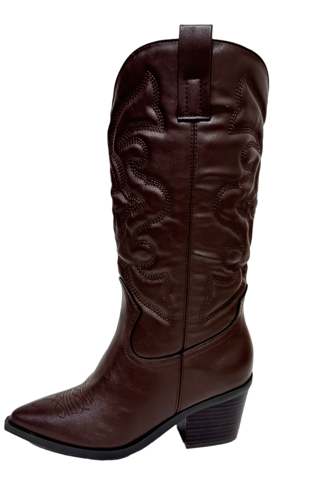 Bota Vaquera Café con Grabados