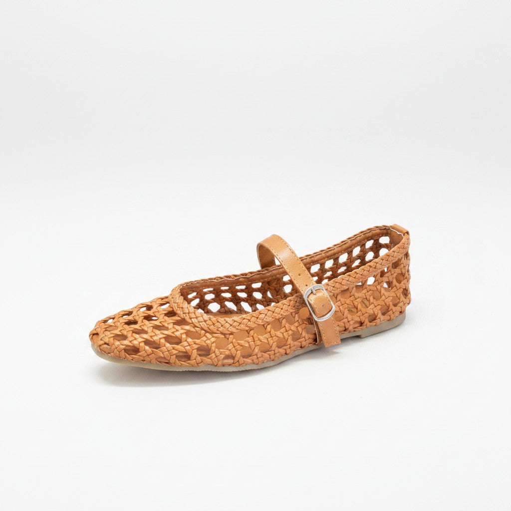 Huaraches Cafés de Piso con Trenzado