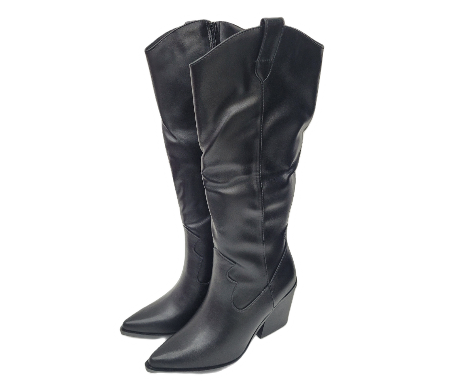 Bota Vaquera Color Negro