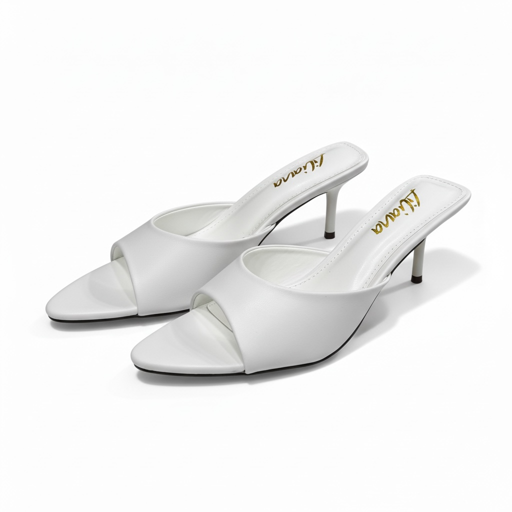 Zapatos Blancos de Vinipiel de Tacón Bajo