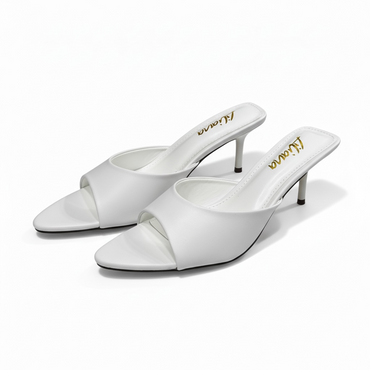 Zapatos Blancos de Vinipiel de Tacón Bajo