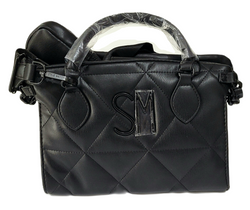 Bolso Color Negro de Vinipiel con Strap y Mini Monedero