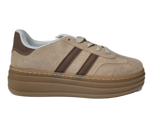 Tenis Casual de Nubuck de Plataforma Corrida