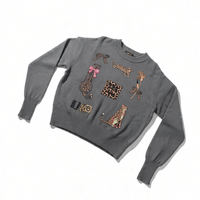 Suéter Tejido de Punto con Estampado Animal Print