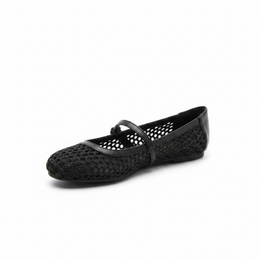 Zapatilla Negra de Mesh con Cintilla