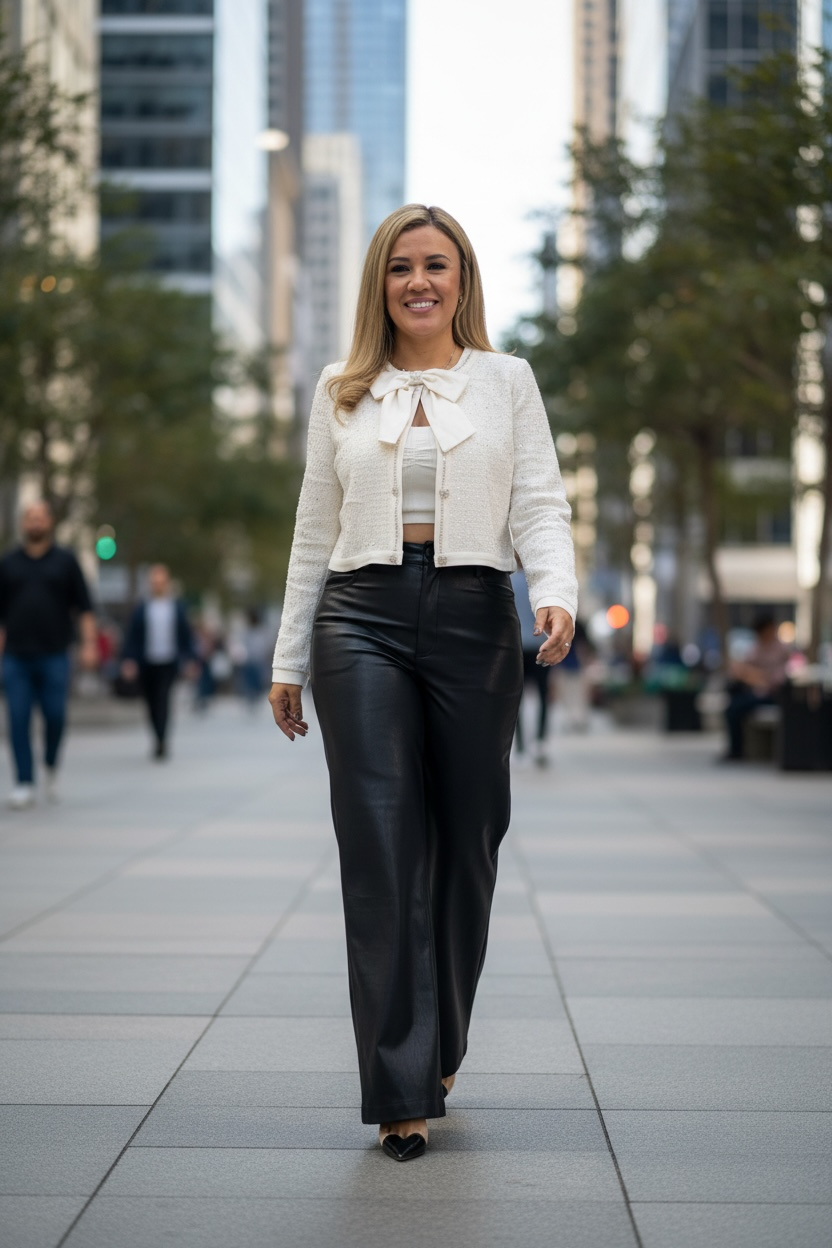 Pantalón Color Negro en Vinipiel