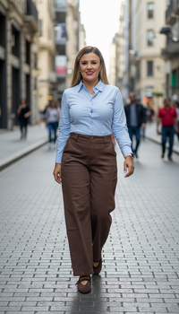 Camisa Sky Blue Lisa de Botones