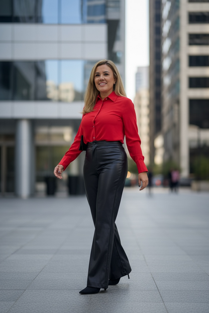 Camisa Roja de Manga Larga