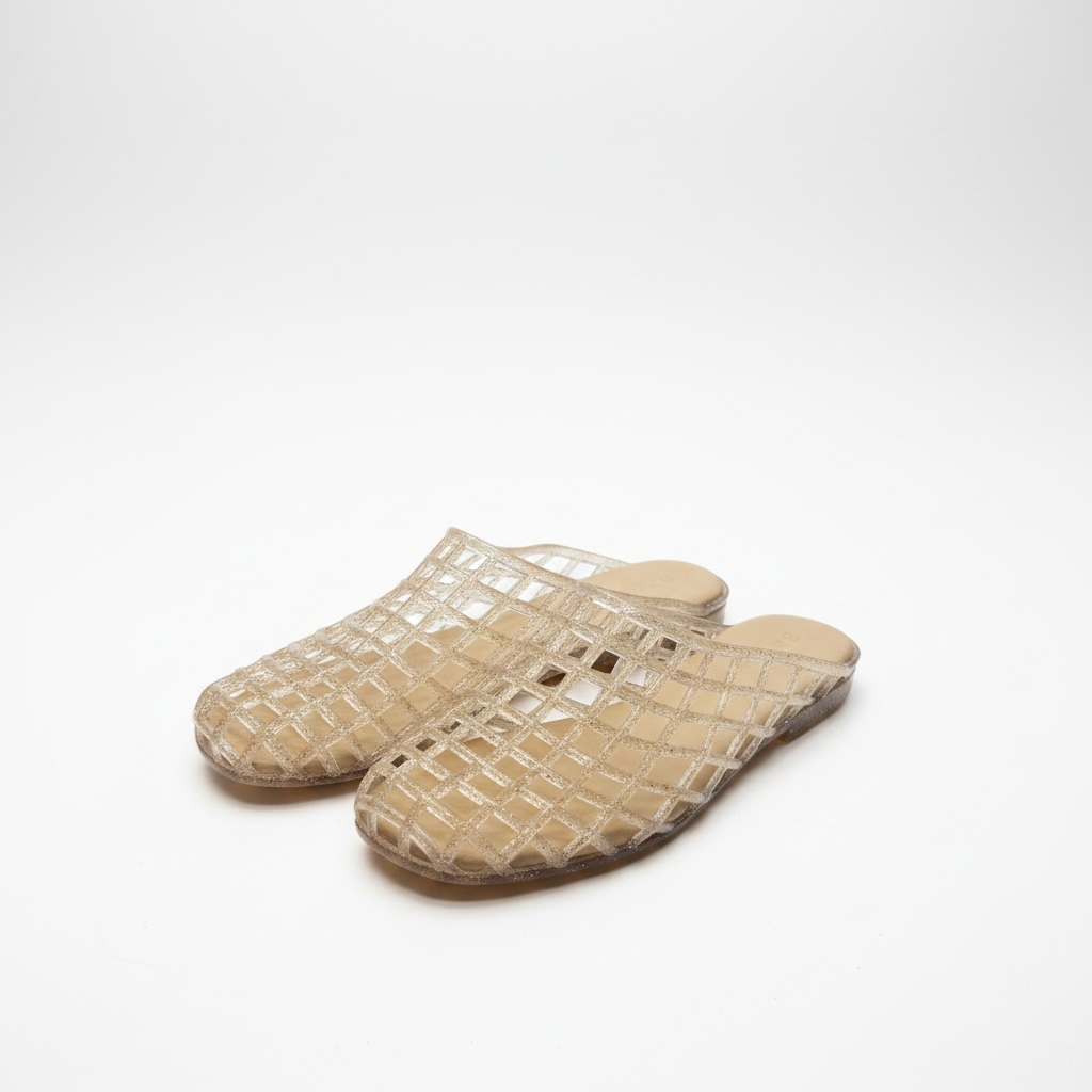 Chanclas de Vinil de Piso en Color Rose Gold