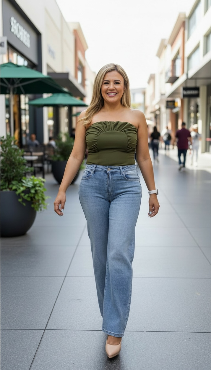 Blusa Straple Color Verde