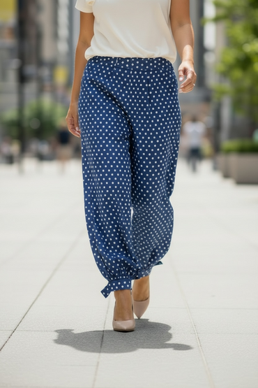 Jogger de Mezclilla Estampado Polka Dots
