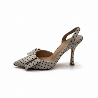 Zapatos de Tacón con Moño Estampado Polka Dots