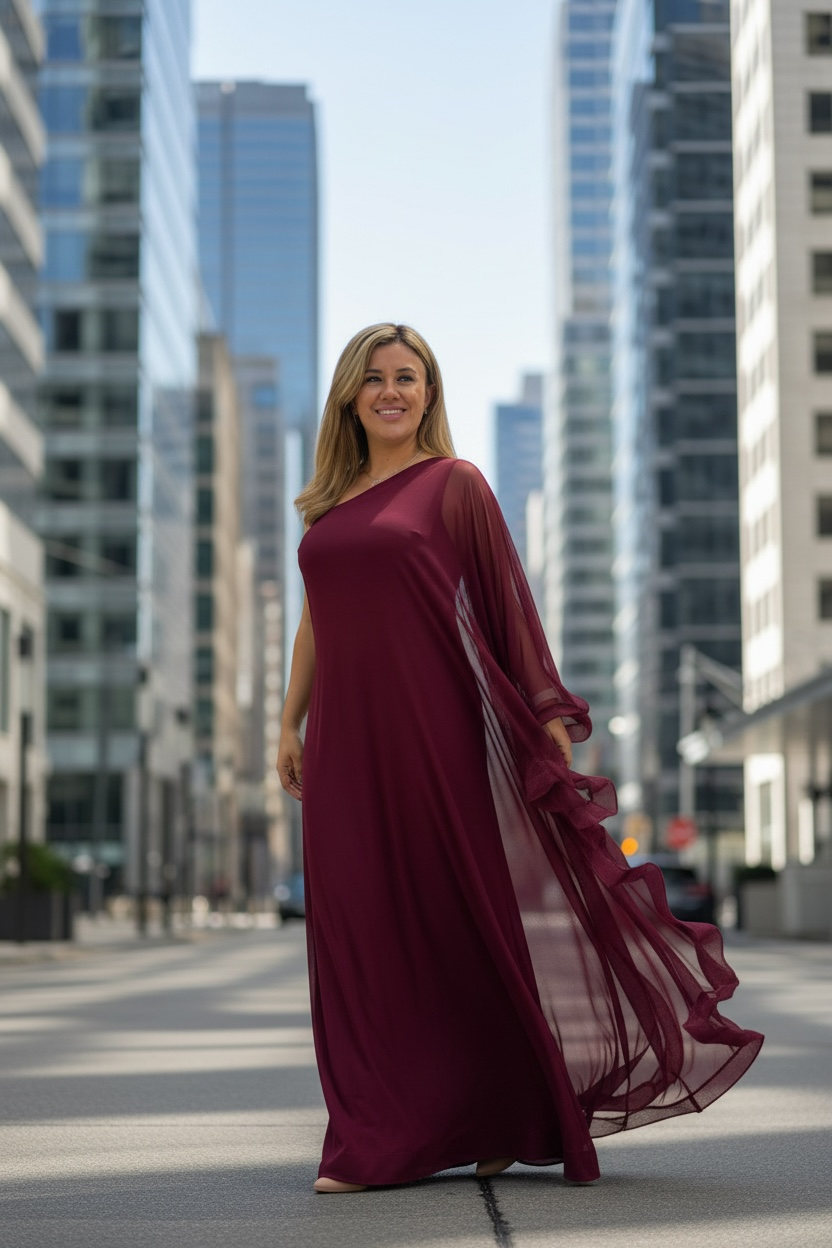 Maxi Jumpsuit Color Guindo Liso