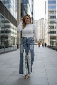 Pantalón de Mezclilla con Encaje