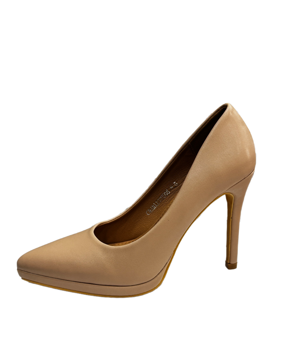 Zapato Cerrado de Tacón Color Nude