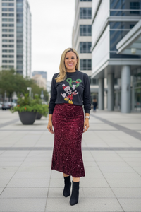 Sudadera Negra Navideña Disney