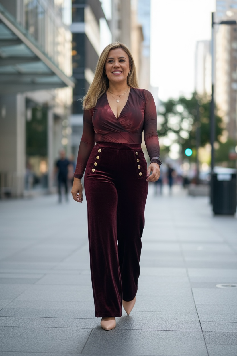 Blusa de Mesh Cuello V Estilo Tie Die