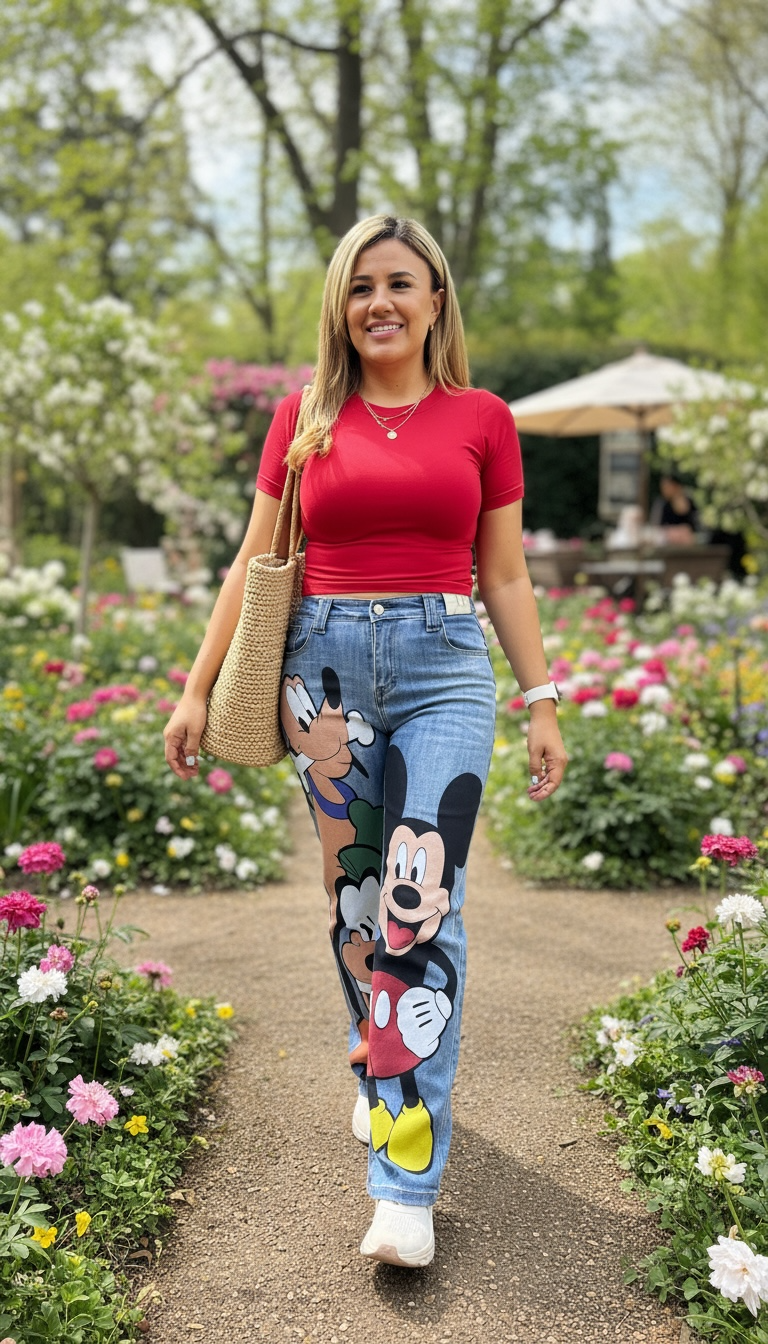 Blusa Básica Roja de Manga Corta