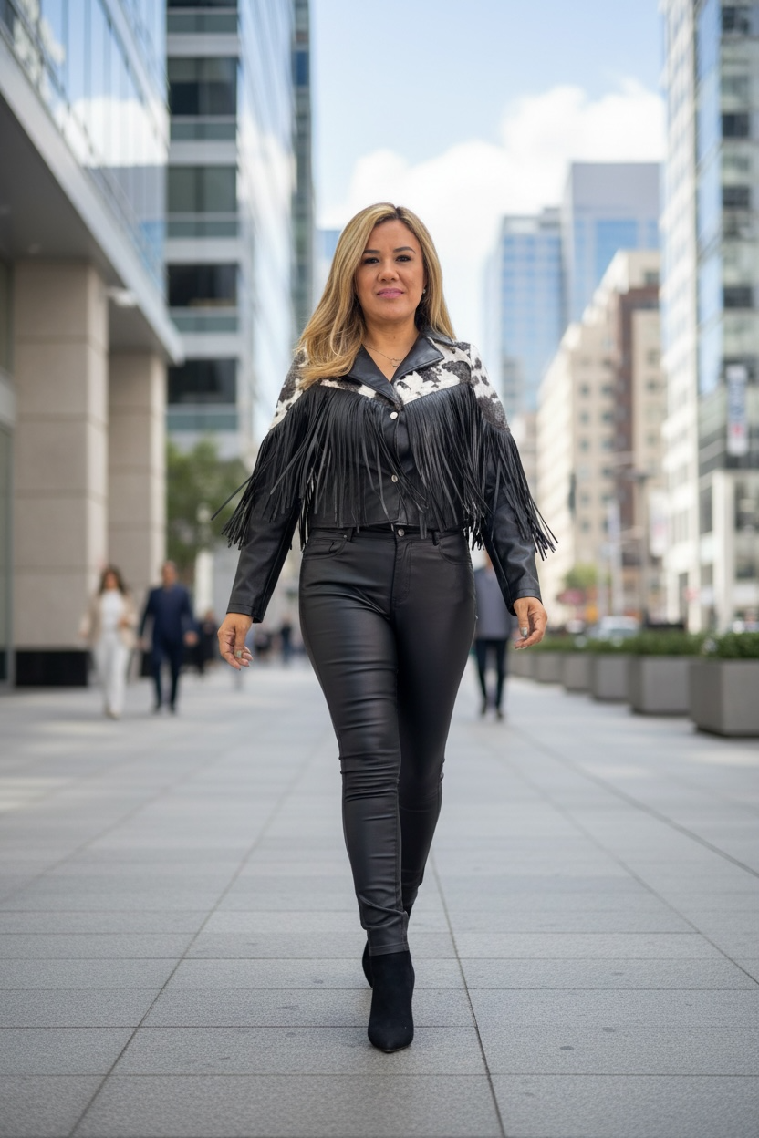 Jeans de Vinipiel Negro Corte High Rise Butt Lifting Jeggings