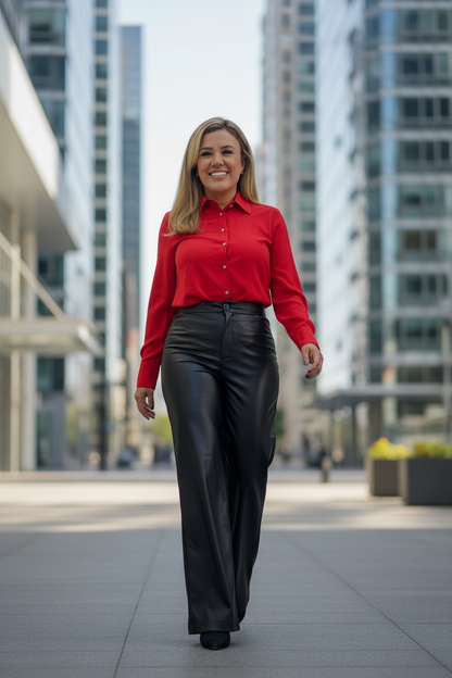 Camisa Roja de Manga Larga