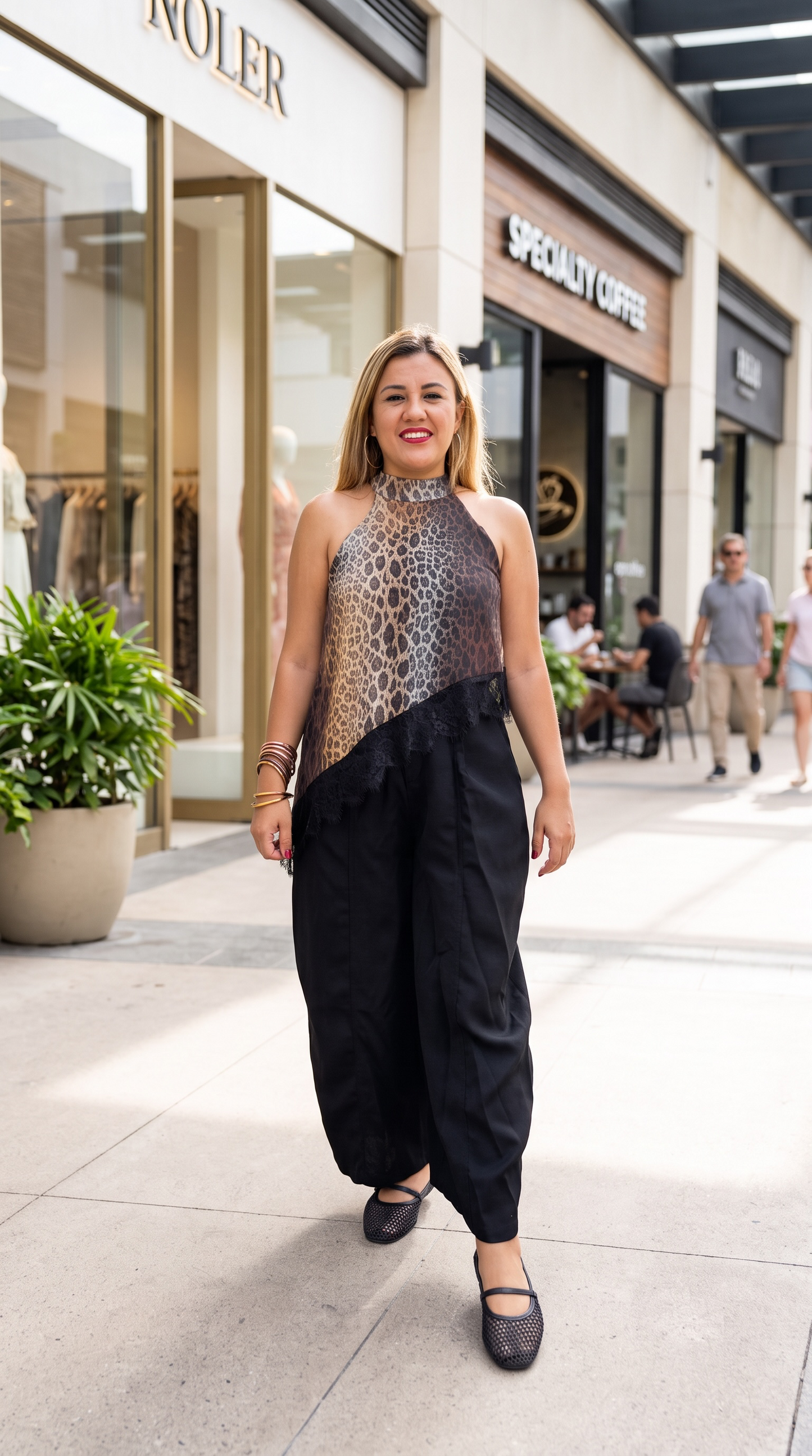 Blusa Estampado Animal Print Lencera