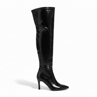Botas Negras de Vinipiel Largas de Tacón