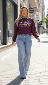 Jeans de Mezclilla Azul Corte Mid Rise Wide Leg