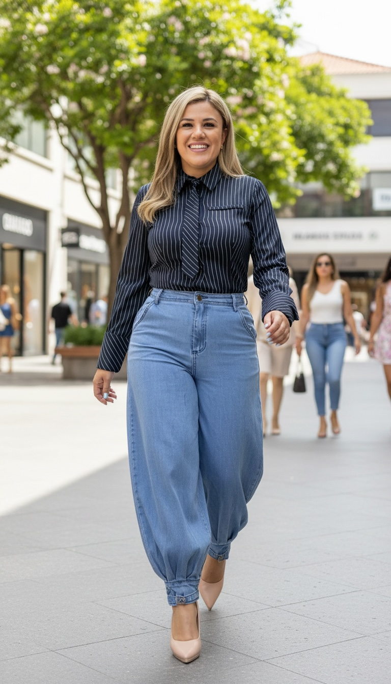 Jogger de Mezclilla Color Light Wash