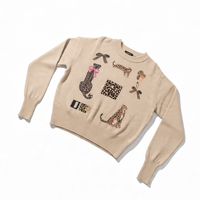 Suéter Tejido de Punto con Estampado Animal Print