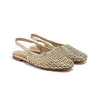 Chancla Zapatillas Color Dorado de Malla Completa