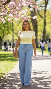 Blusa Amarilla sin Mangas con Broche Decorativo Dorado