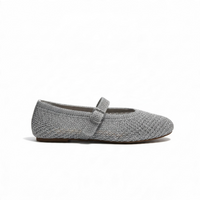 Zapatilla en Tela de Malla Color Plata