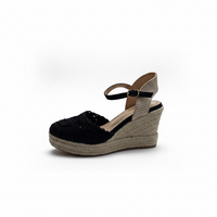 Alpargatas De Plataforma de Yute Beige con Negro