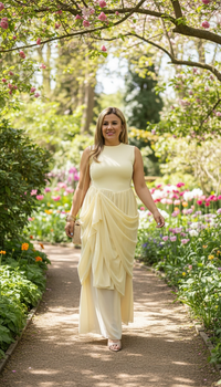 Vestido Amarillo de Gasa