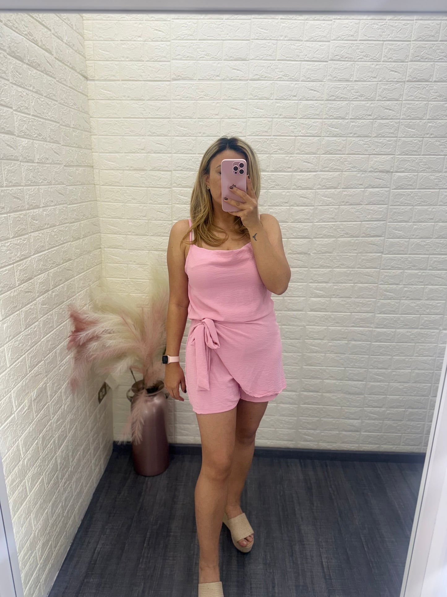 Romper Rosa de Tirantes