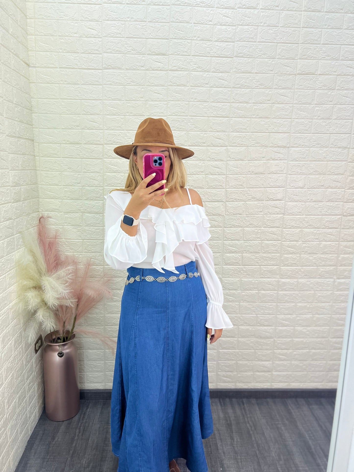 Blusa Blanca Campesina de Gasa