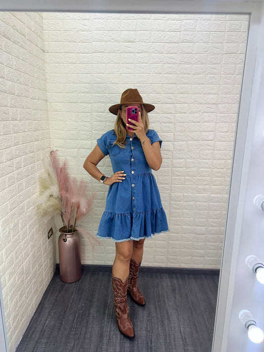 Vestido de Mezclilla de Botones