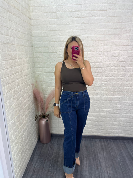 Pantiblusa Café de Tirantes Sin Costuras