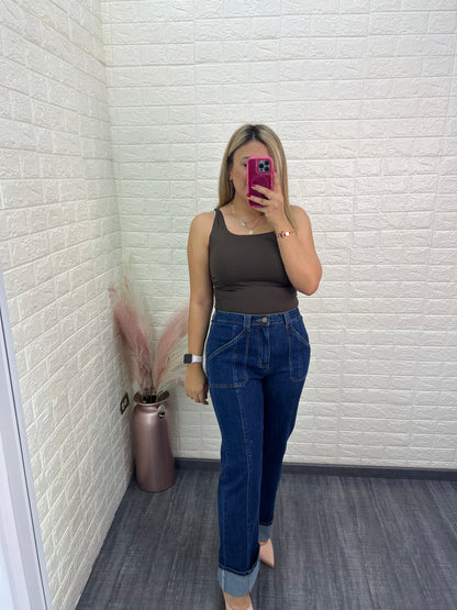 Pantiblusa Café de Tirantes Sin Costuras