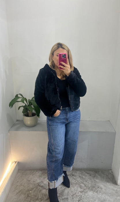 Chaquetín Afelpado Color Negro