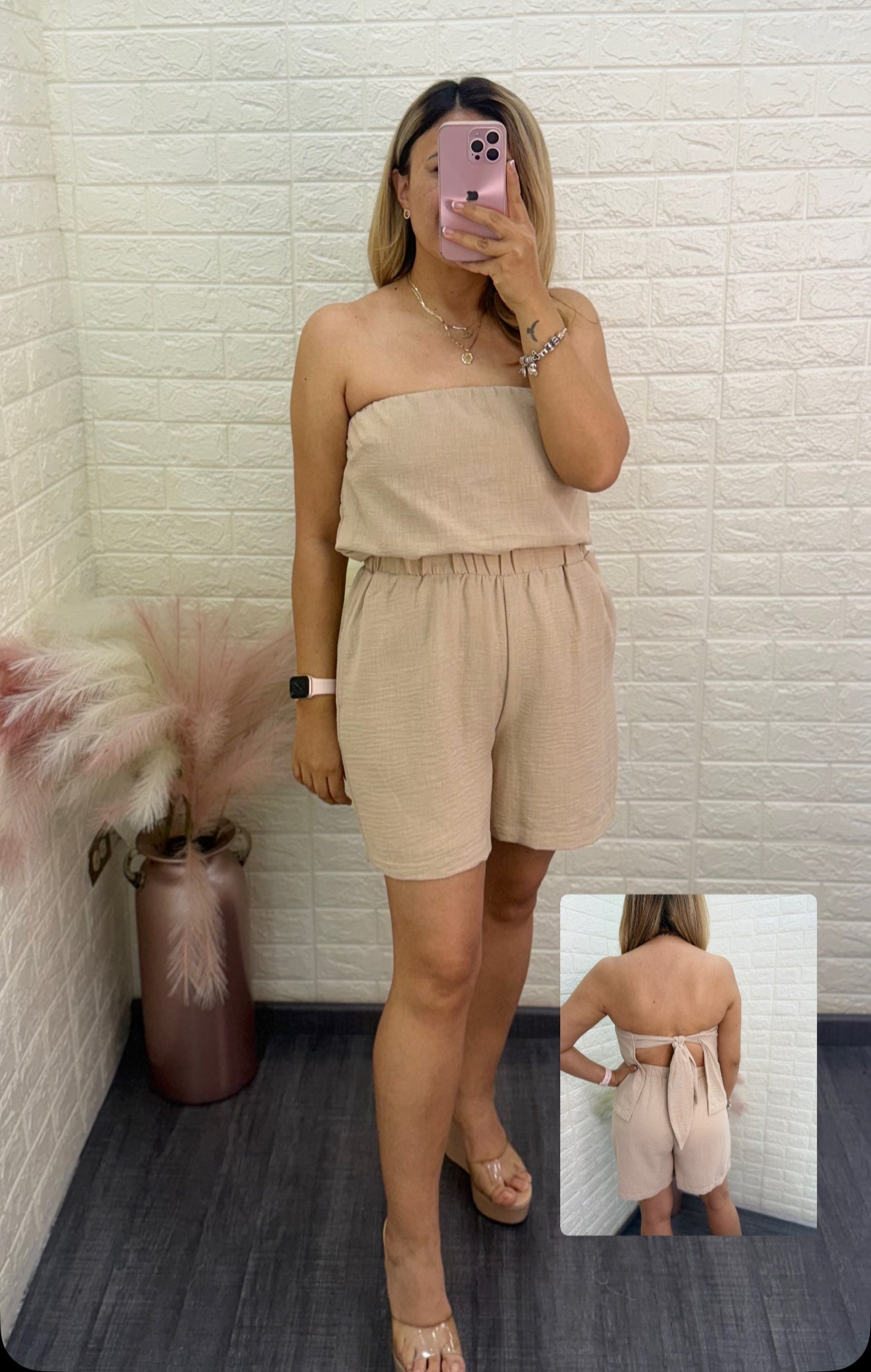 Conjunto de Blusa Straple y Short Casual